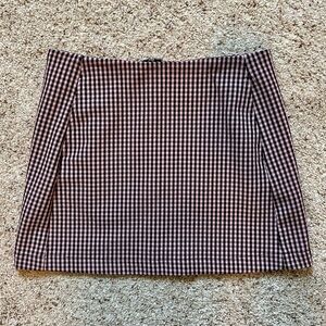 Urban Outfitters Cooperative Pink and Black Gingham Mini Skirt